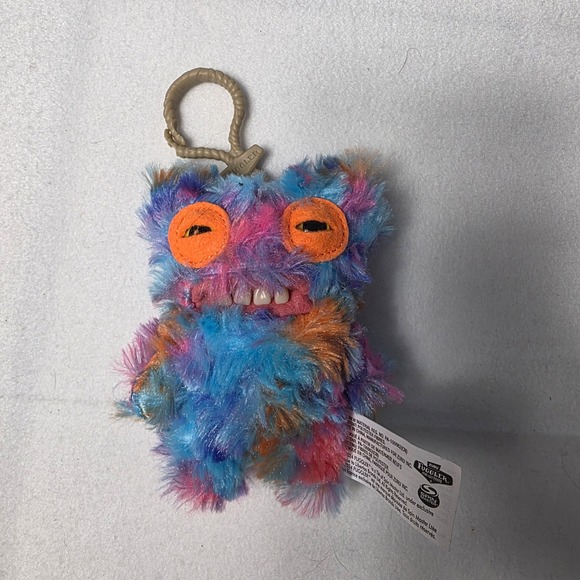 Fuggler Other - Fuggler Plush Keychain Mr Buttons Monster Quirky Blue Pink Orange Fuzzy
